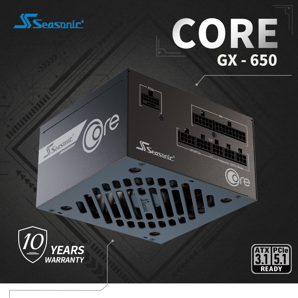 海韻 Seasonic ATX3 CORE GX-650 金牌全模