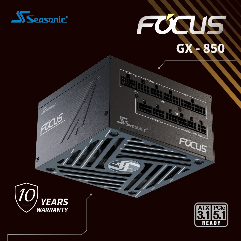 Seasonic 海韻 ATX3 Focus GX-850 金牌全模