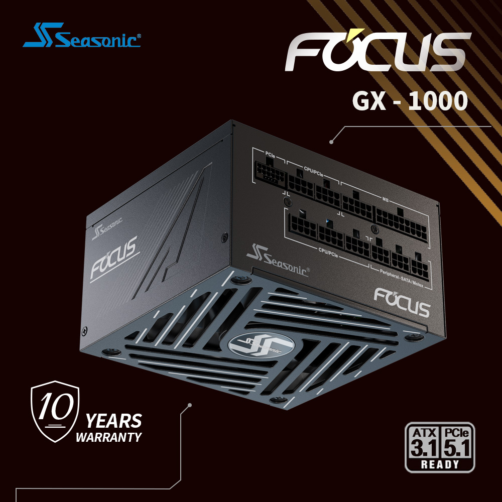 Seasonic 海韻 ATX3 Focus GX-1000 金牌全模