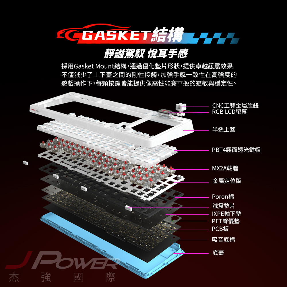 Cherry 無線三模 PIXIU98 RGB 黑-茶軸MX2A