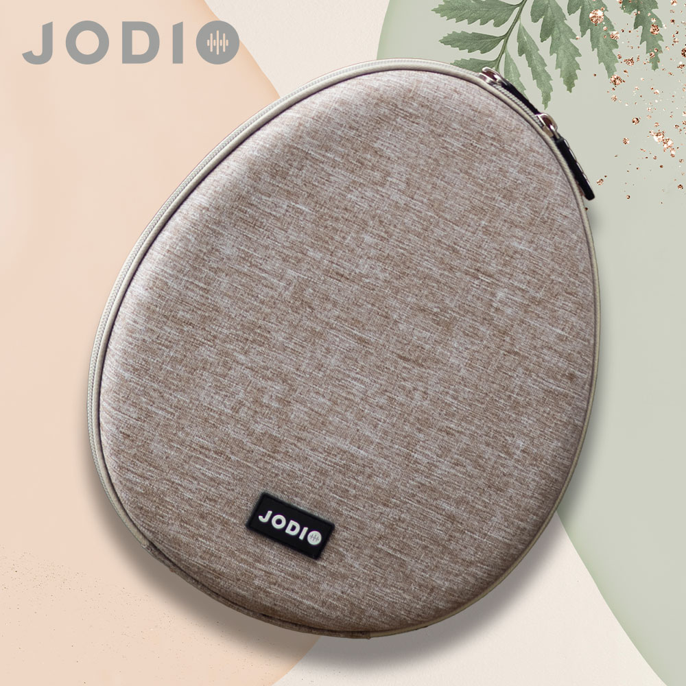 JODIO 藍芽行動KTV耳機豪華組 (奶茶色)+專用時尚收納包 (奶茶色)