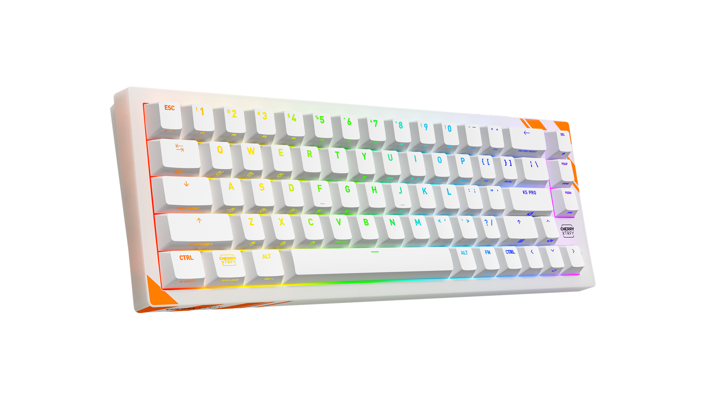 Cherry Xtrfy K5 PRO TMR V2 RGB 白-魔晶磁軸2代