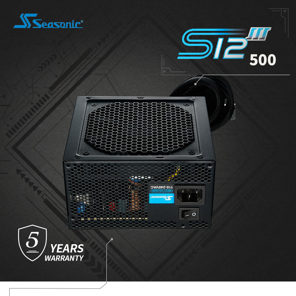 海韻 Seasonic S12III-500 電源供應器 銅牌/直出