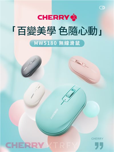 CHERRY MW5180 無線滑鼠 雙模 藍芽/2.4Ghz(曜石黑組合包)