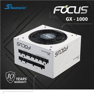 海韻 Seasonic FOCUS GX 1000 電源供應器 金牌/全模 (白)
