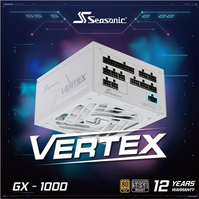 海韻 Seasonic Vertex GX-1000 電源供應器 金牌/全模 (白)